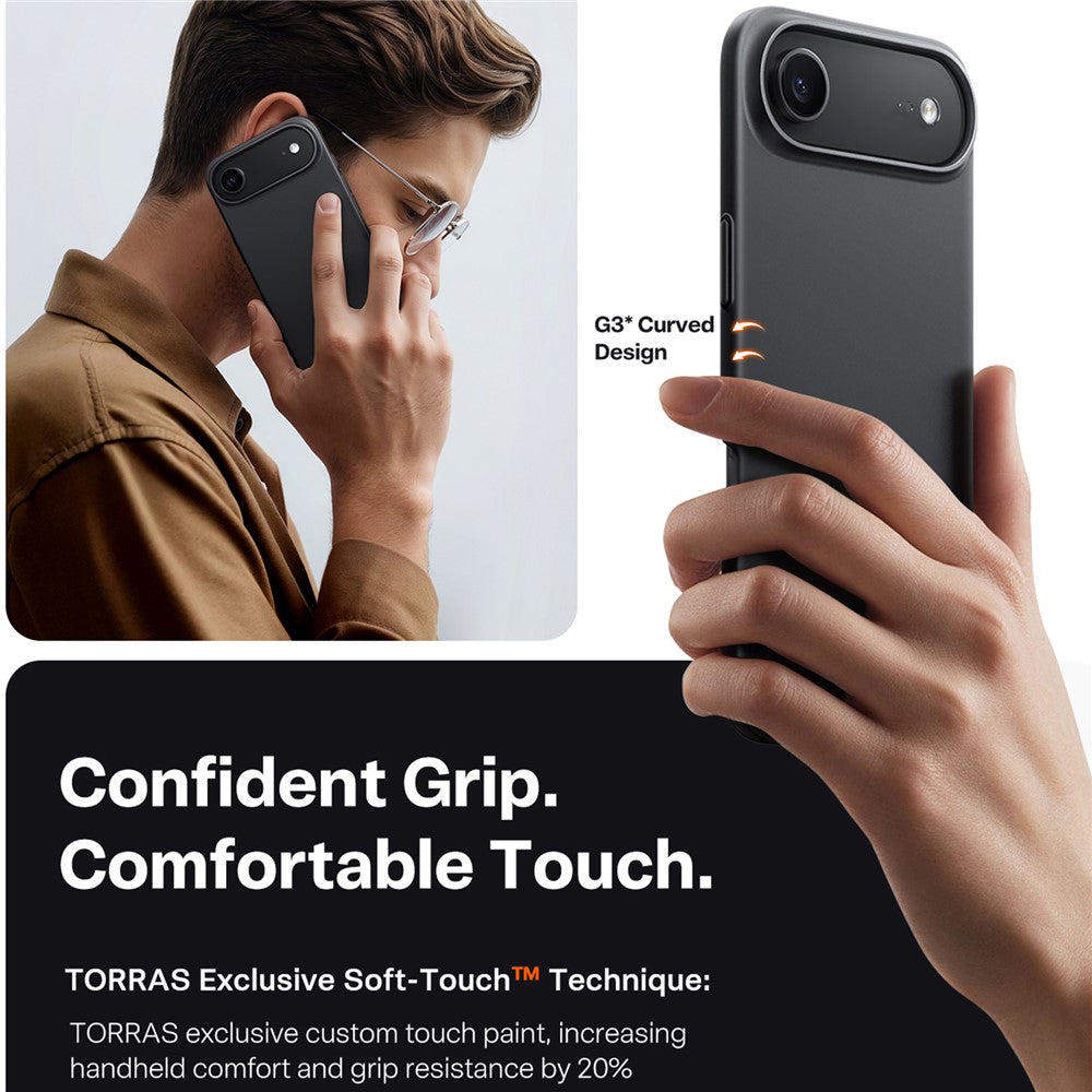 Torras Husa de protectie Torras SlimFit MagSafe Series compatibil cu iPhone 17 Air, Negru – imagine 2