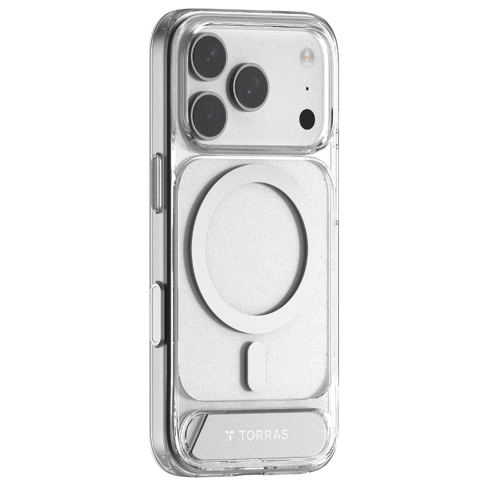 Torras Husa de protectie Torras Pstand compatibil cu iPhone 17 Pro Max, Transparent