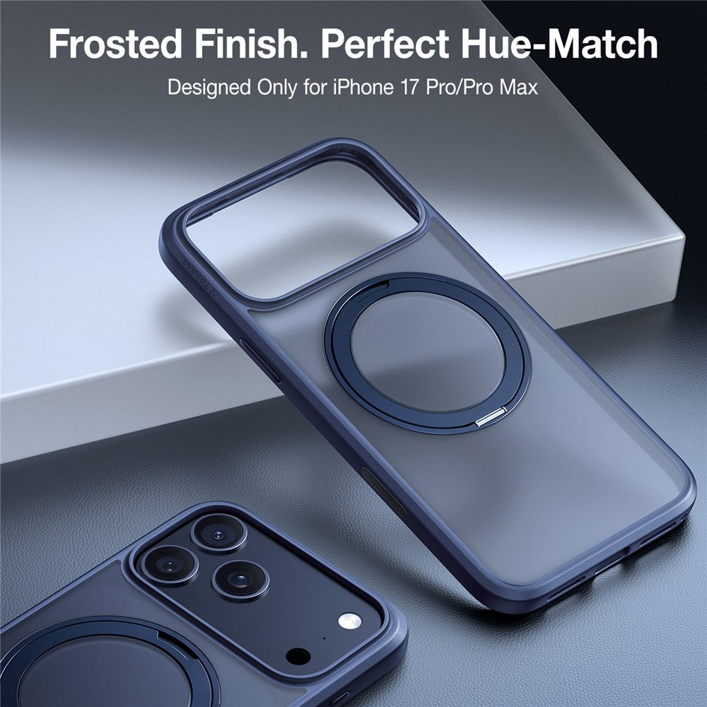 Torras Husa de protectie Torras Ostand Pro MagSafe Series compatibil cu iPhone 17 Pro, Bleumarin – imagine 6