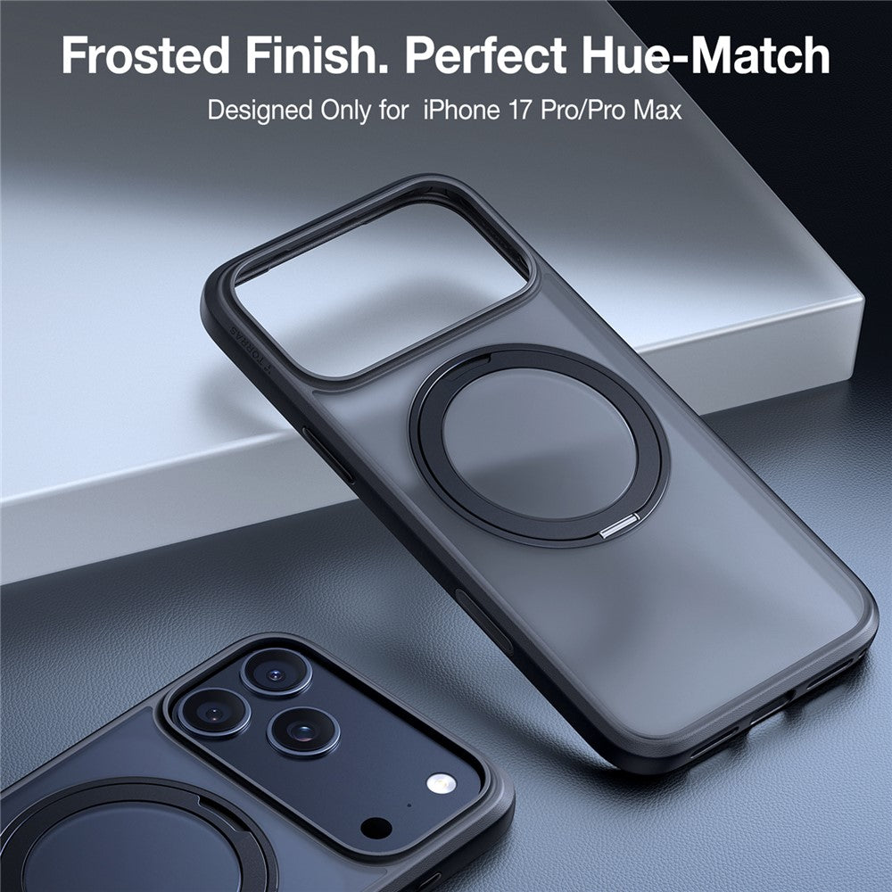 Torras Husa de protectie Torras Ostand Pro MagSafe Series compatibil cu iPhone 17 Pro Max, Negru – imagine 5