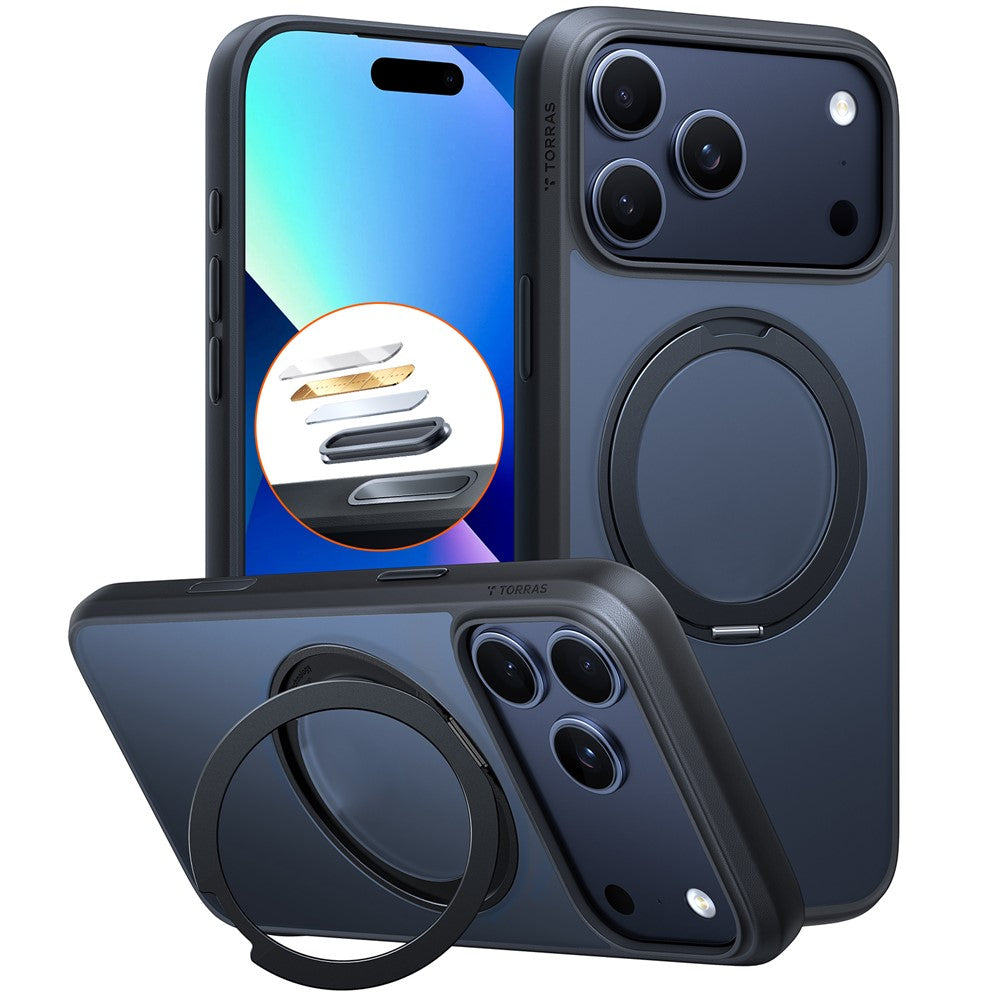 Torras Husa de protectie Torras Ostand Pro MagSafe Series compatibil cu iPhone 17 Pro Max, Negru
