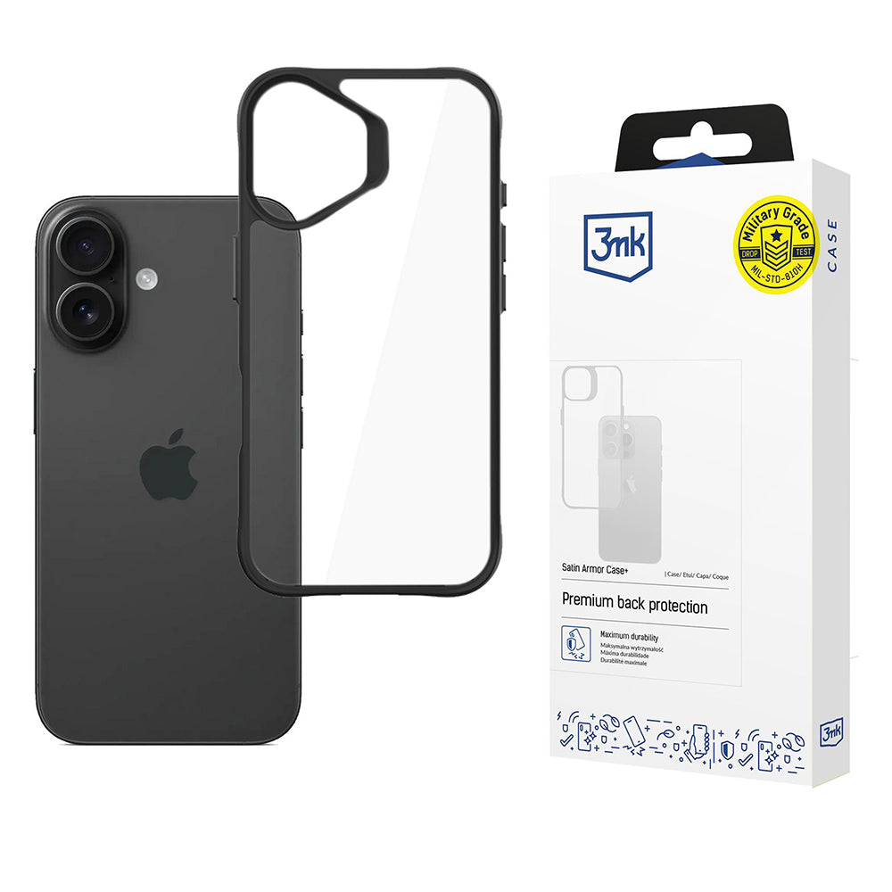 3mk - Satin Armor Case+ - iPhone 17 - Black