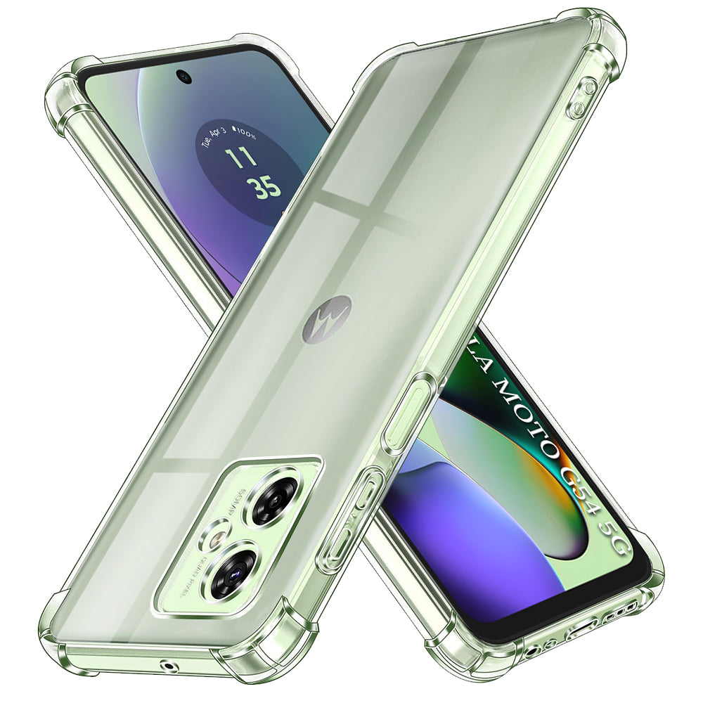Techsuit - Shockproof Clear Silicone - Motorola Moto G54 - Clear