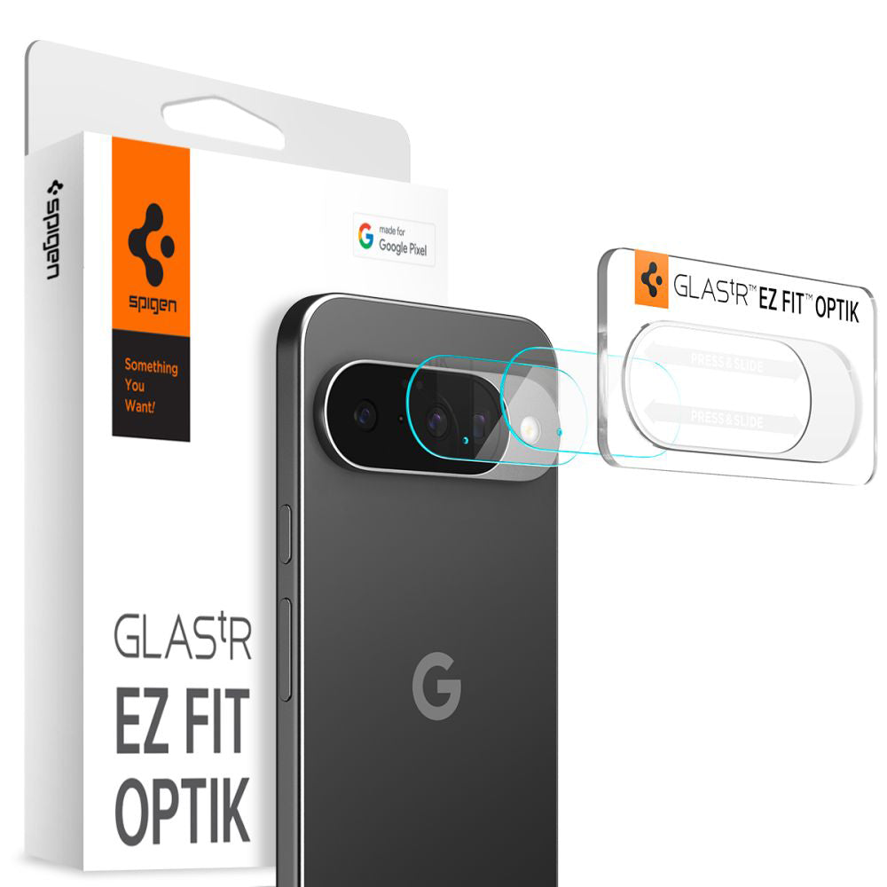 Spigen Folie de protectie Spigen (set de 2) Optik.tR Camera Glass (AGL09661) compatibil cu Google Pixel 10, Crystal Clea