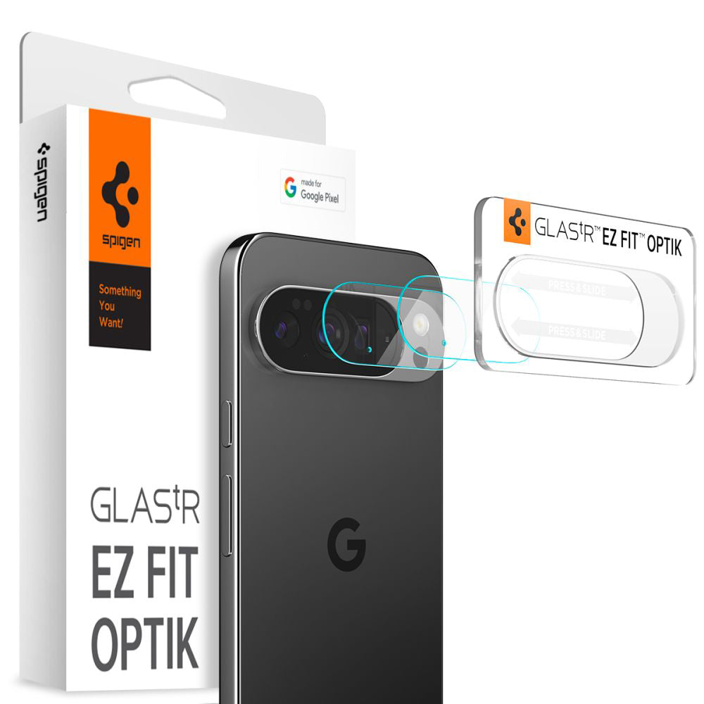Spigen Folie de protectie Spigen (set de 2) Optik.tR Camera Glass (AGL09662) compatibil cu Google Pixel 10 Pro, Crystal 