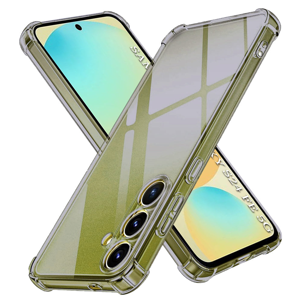 TechSuit Husa de protectie Techsuit Shockproof Clear Silicone compatibil cu Samsung Galaxy S24 FE, Negru Fumuriu