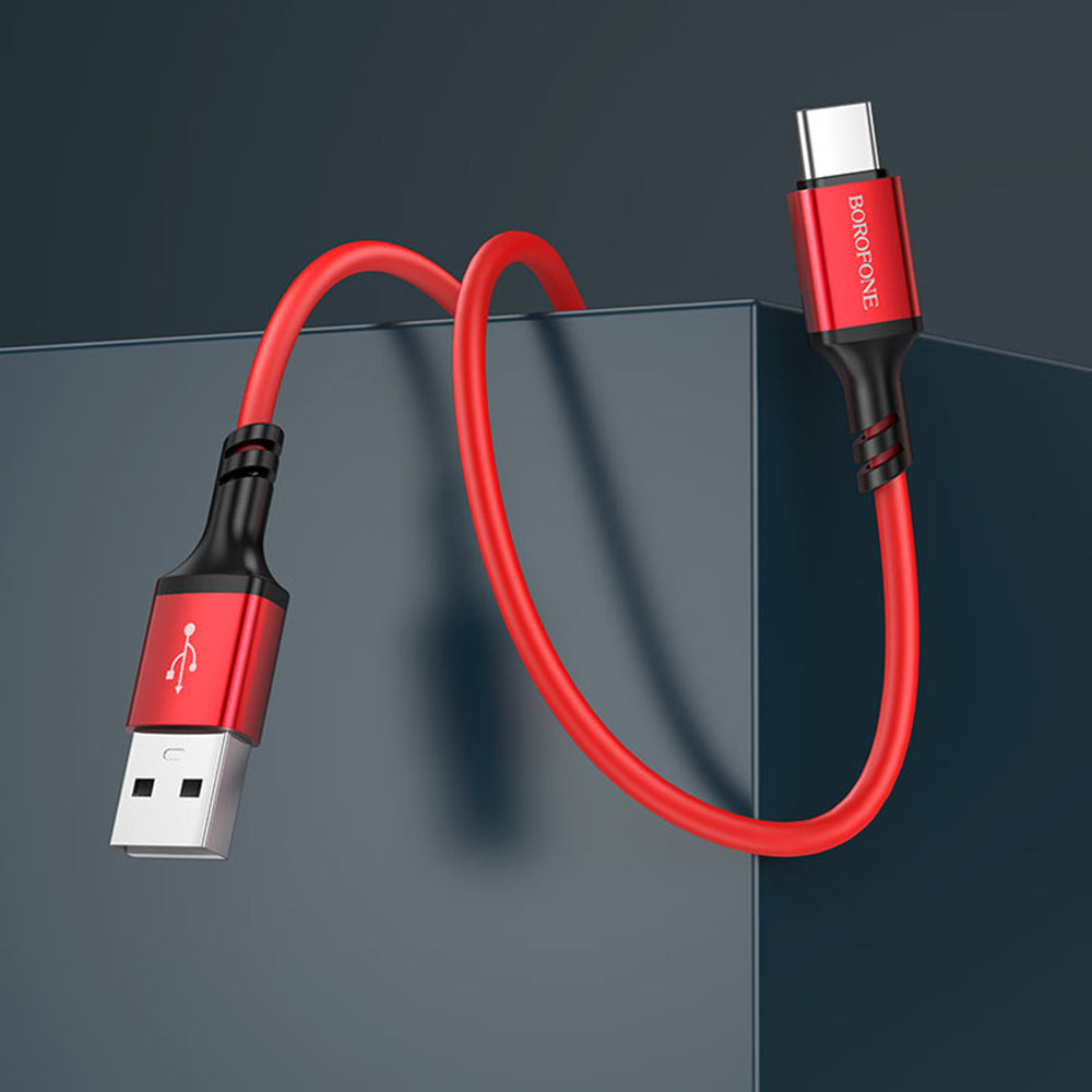 Borofone - Data Cable (BX83) - USB to Type-C, Silicone, Universal, 3A, 1m - Black