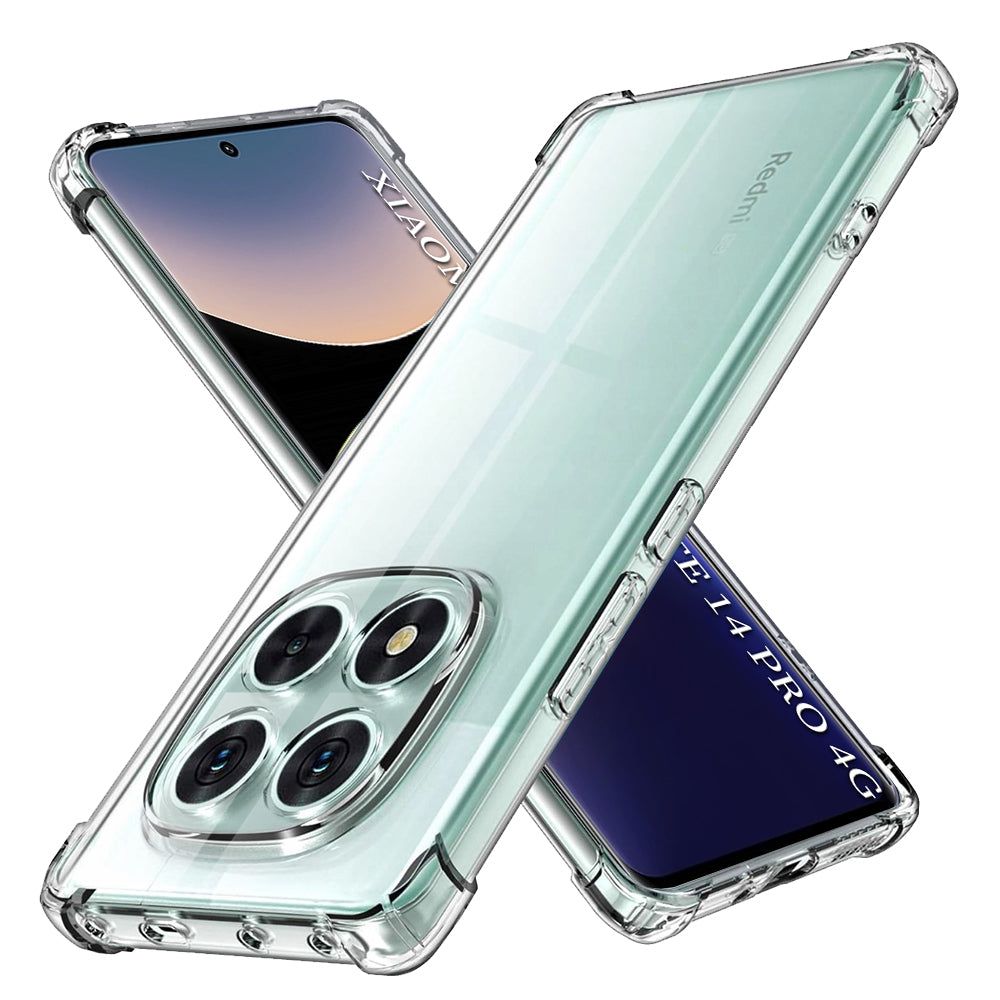 TechSuit Husa de protectie Techsuit Shockproof Clear Silicone compatibil cu Xiaomi Redmi Note 14 Pro 4G, Transparent