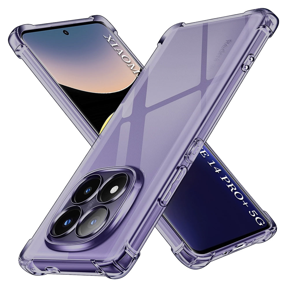 TechSuit Husa de protectie Techsuit Shockproof Clear Silicone compatibil cu Xiaomi Redmi Note 14 Pro+ 5G, Negru Fumuriu