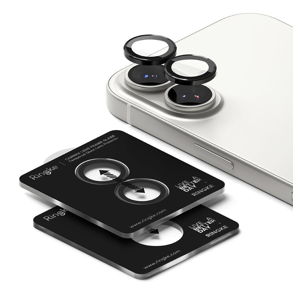 Ringke - Camera Lens Frame Glass (2 pack) - iPhone 17 - Black