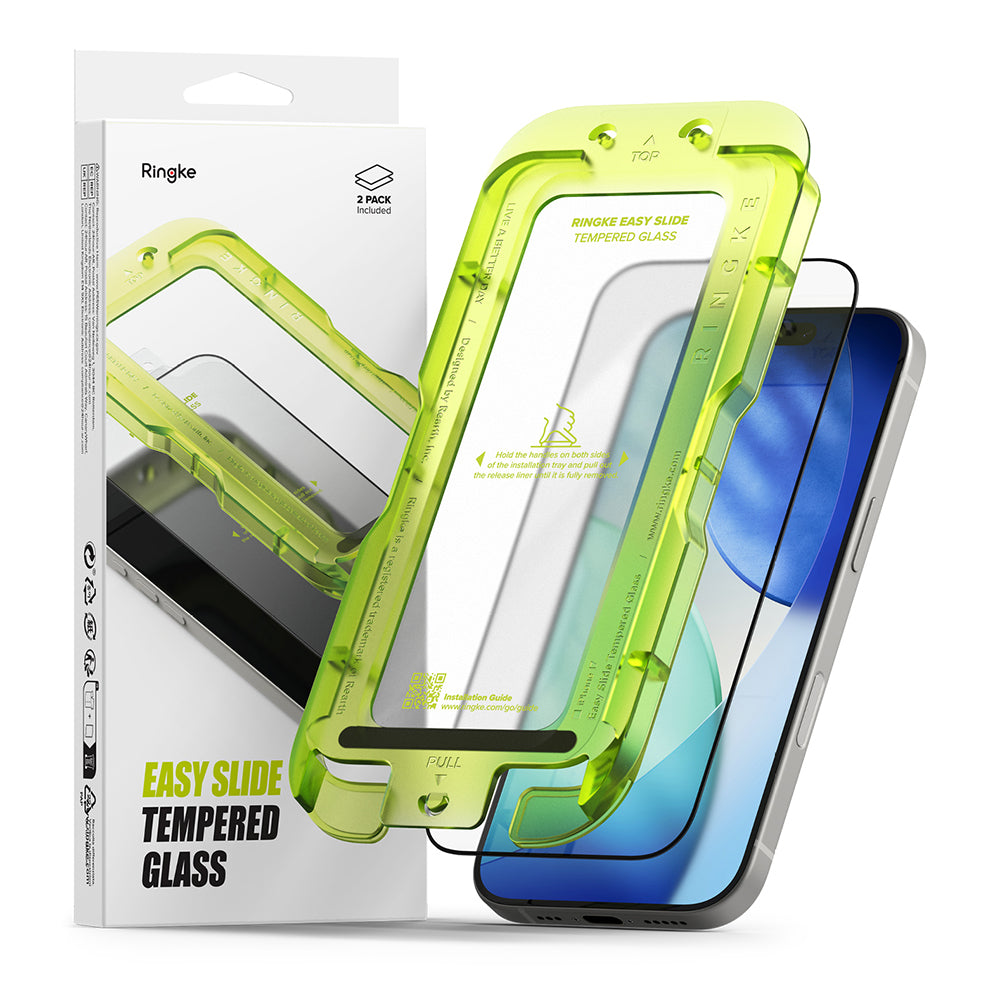 Ringke - Easy Slide Tempered Glass (2 pack) - iPhone 17 - Clear