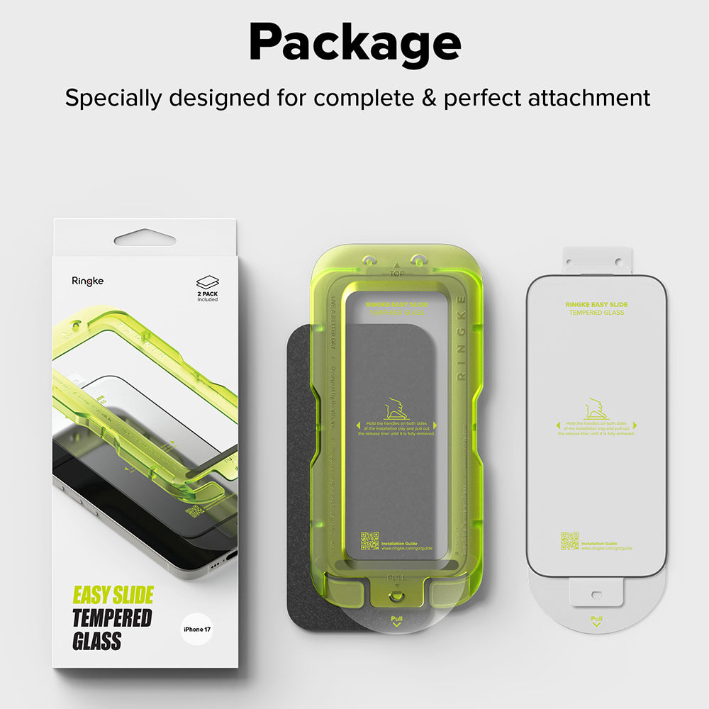 Ringke - Easy Slide Tempered Glass (2 pack) - iPhone 17 - Clear