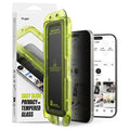 Ringke - Easy Slide Privacy Tempered Glass (2 pack) - iPhone 17 Pro - Black