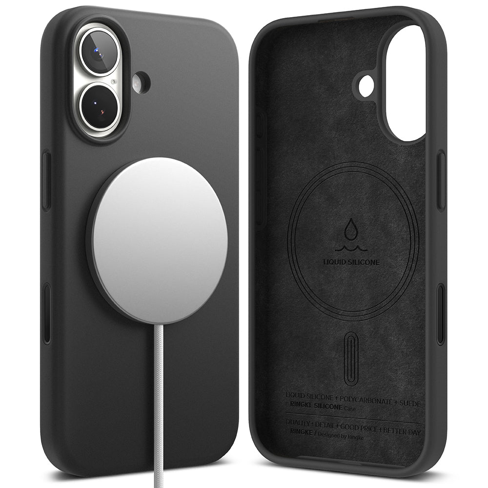 Ringke - Silicone Magnetic MagSafe - iPhone 17 - Black