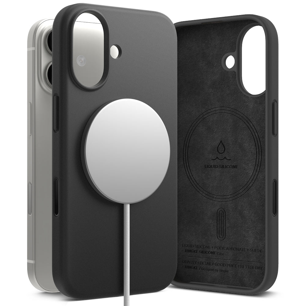 Ringke - Silicone Magnetic MagSafe - iPhone 17 - Black