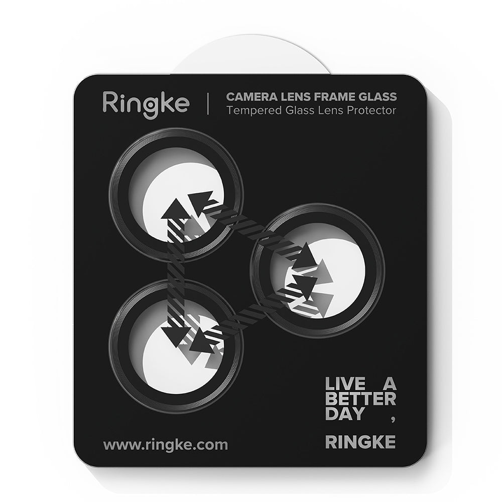 Ringke Folie de protectie Ringke Camera Lens Frame Glass compatibil cu iPhone 17 Pro / iPhone 17 Pro Max, Negru – imagin