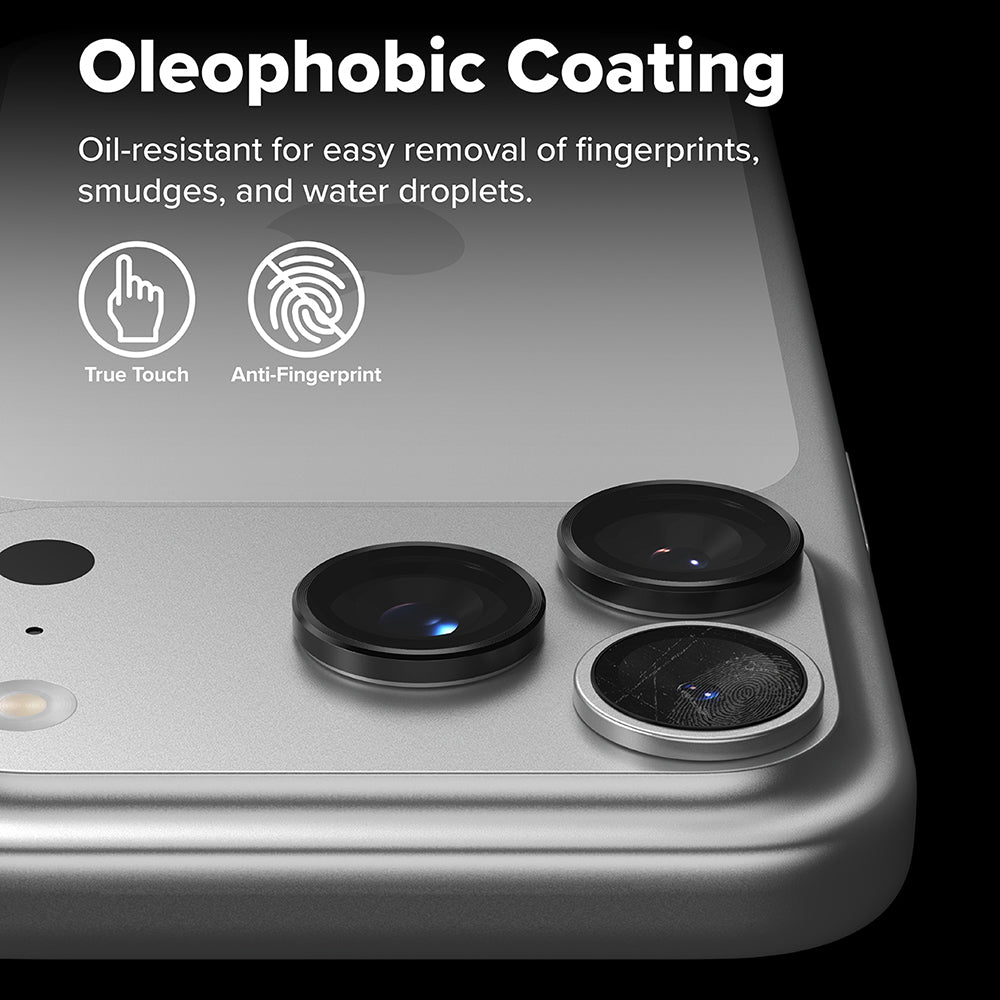 Ringke Folie de protectie Ringke Camera Lens Frame Glass compatibil cu iPhone 17 Pro / iPhone 17 Pro Max, Negru – imagin