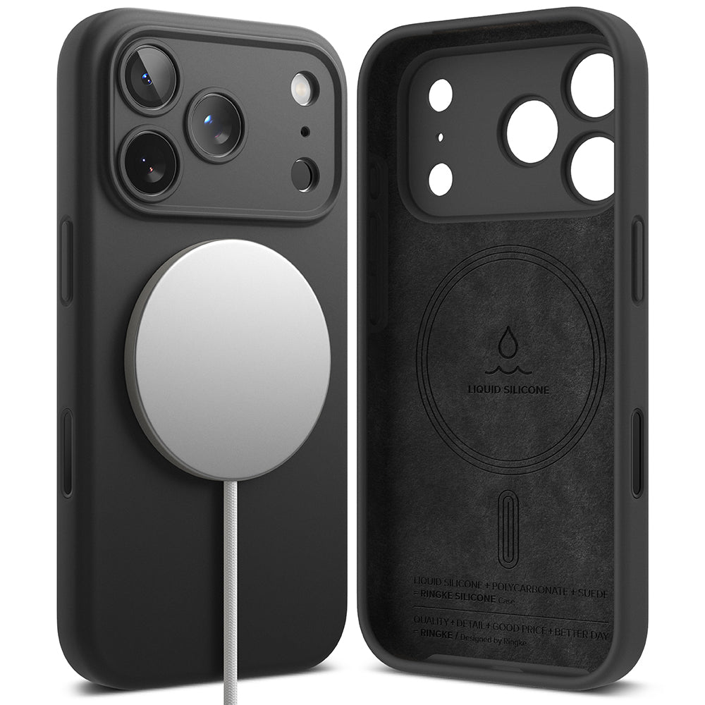 Ringke - Silicone Magnetic MagSafe - iPhone 17 Pro - Black