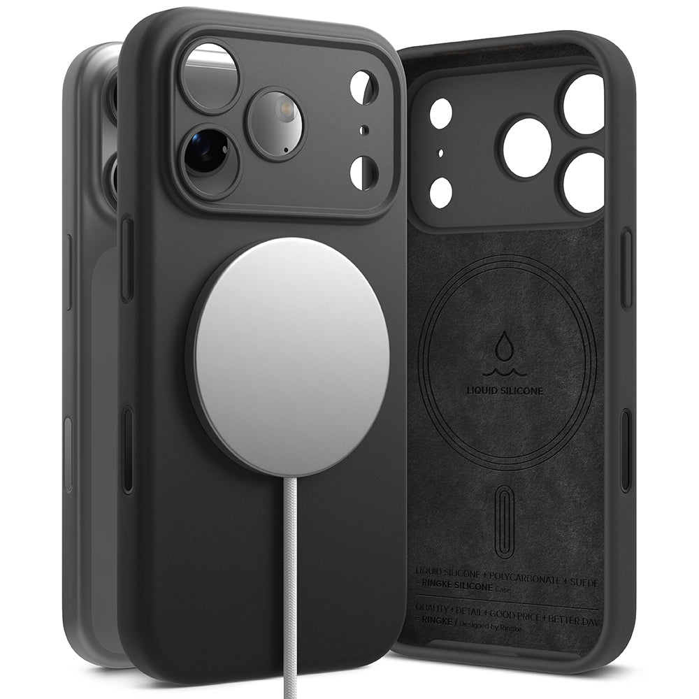 Ringke - Silicone Magnetic MagSafe - iPhone 17 Pro Max - Black