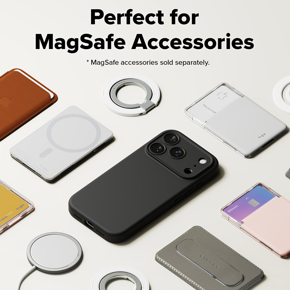 Ringke - Silicone Magnetic MagSafe - iPhone 17 Pro Max - Black
