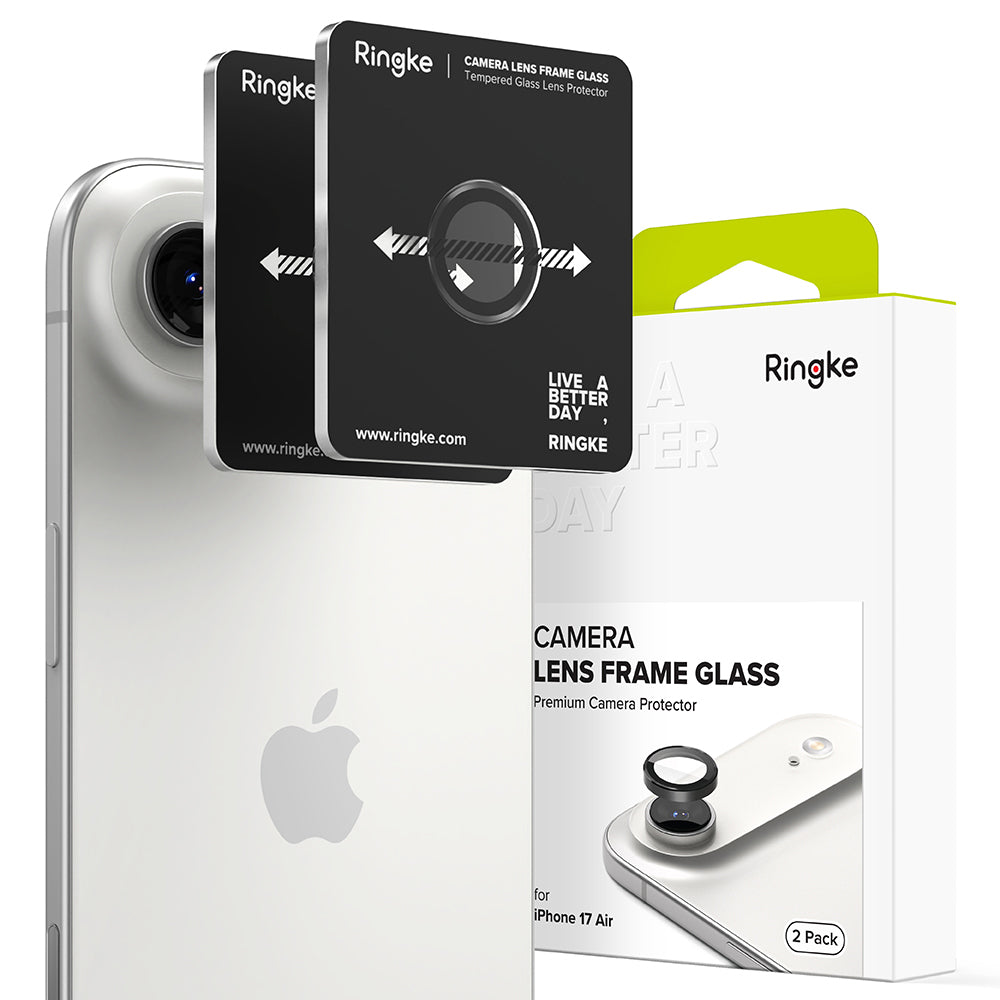 Ringke - Camera Lens Frame Glass (2 pack) - iPhone 17 Air - Black