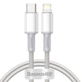 Cablu Baseus (CATLGD-02), Type-C la Lightning, 20W, 1m, Alb