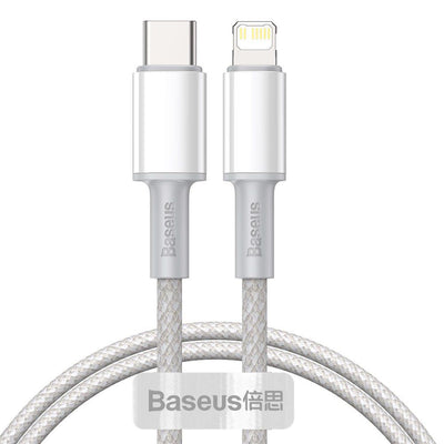 Cablu Baseus (CATLGD-02), Type-C la Lightning, 20W, 1m, Alb