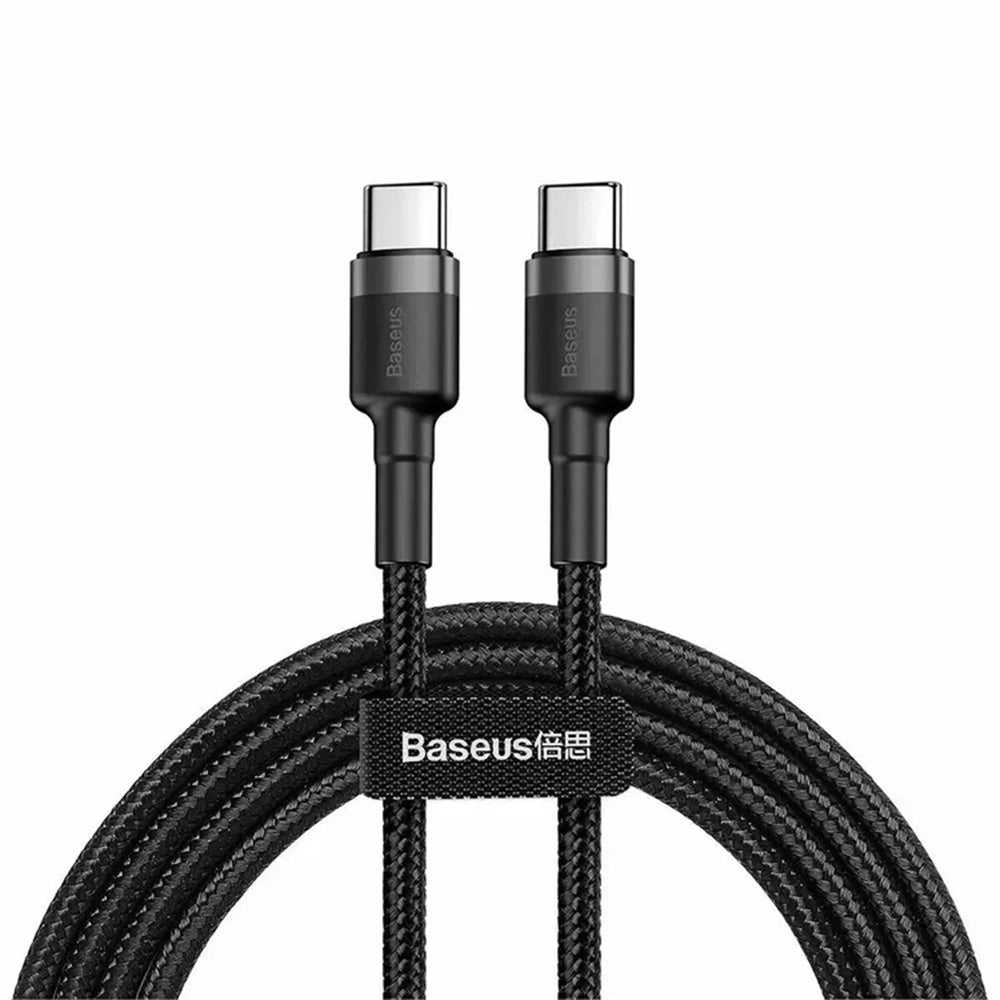 Baseus - (3 pack) Data Cable Cafule (E0418501) - Fast Charging, USB-C to USB-C, 60W, 2m - Black / Grey