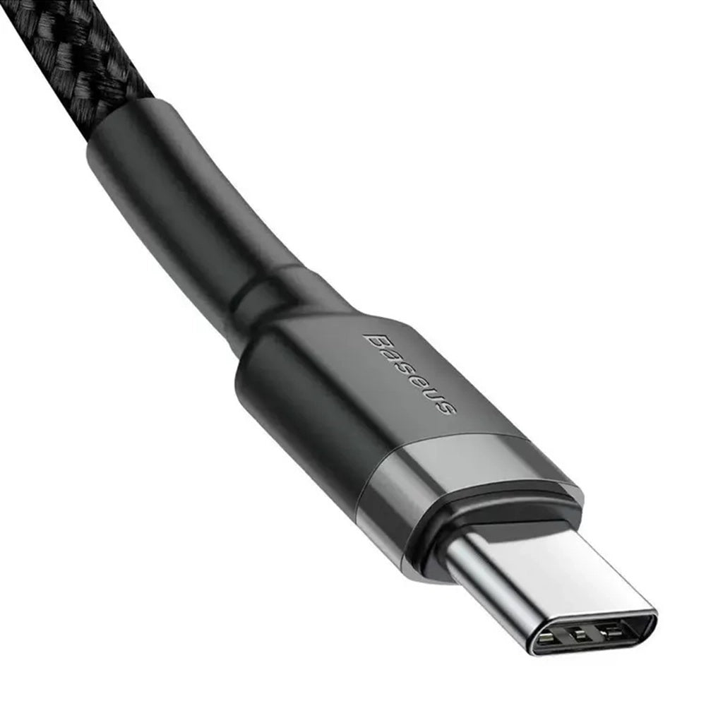 Baseus - (3 pack) Data Cable Cafule (E0418501) - Fast Charging, USB-C to USB-C, 60W, 2m - Black / Grey