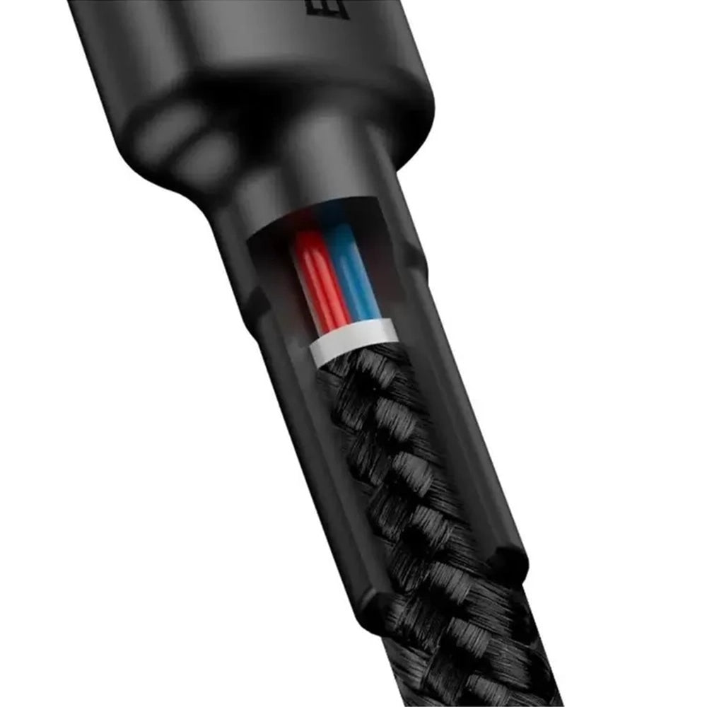 Baseus - (3 pack) Data Cable Cafule (E0418501) - Fast Charging, USB-C to USB-C, 60W, 2m - Black / Grey