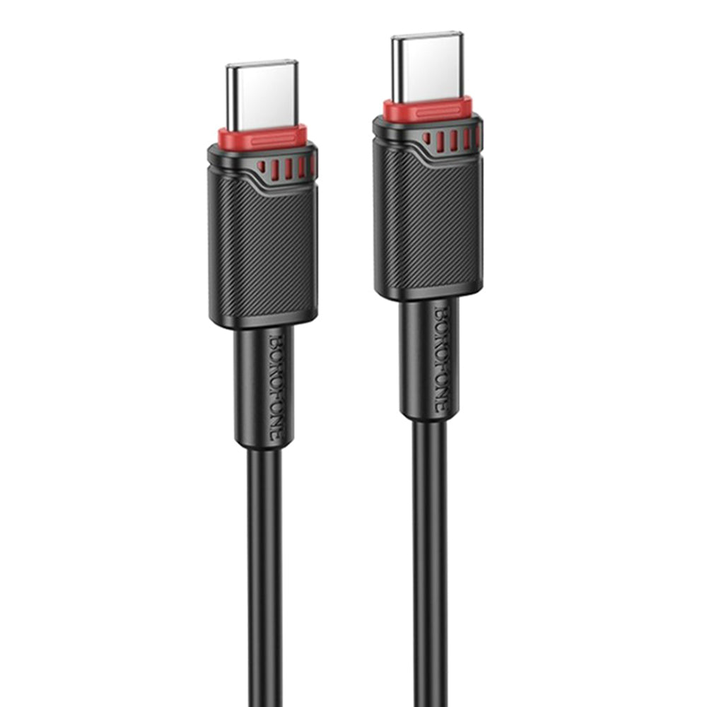 Borofone - Data Cable Beneficio Series (BX110) - Premium Line, Type-C to Type-C, High-quality, Fast Charging, 60W, 1m - 