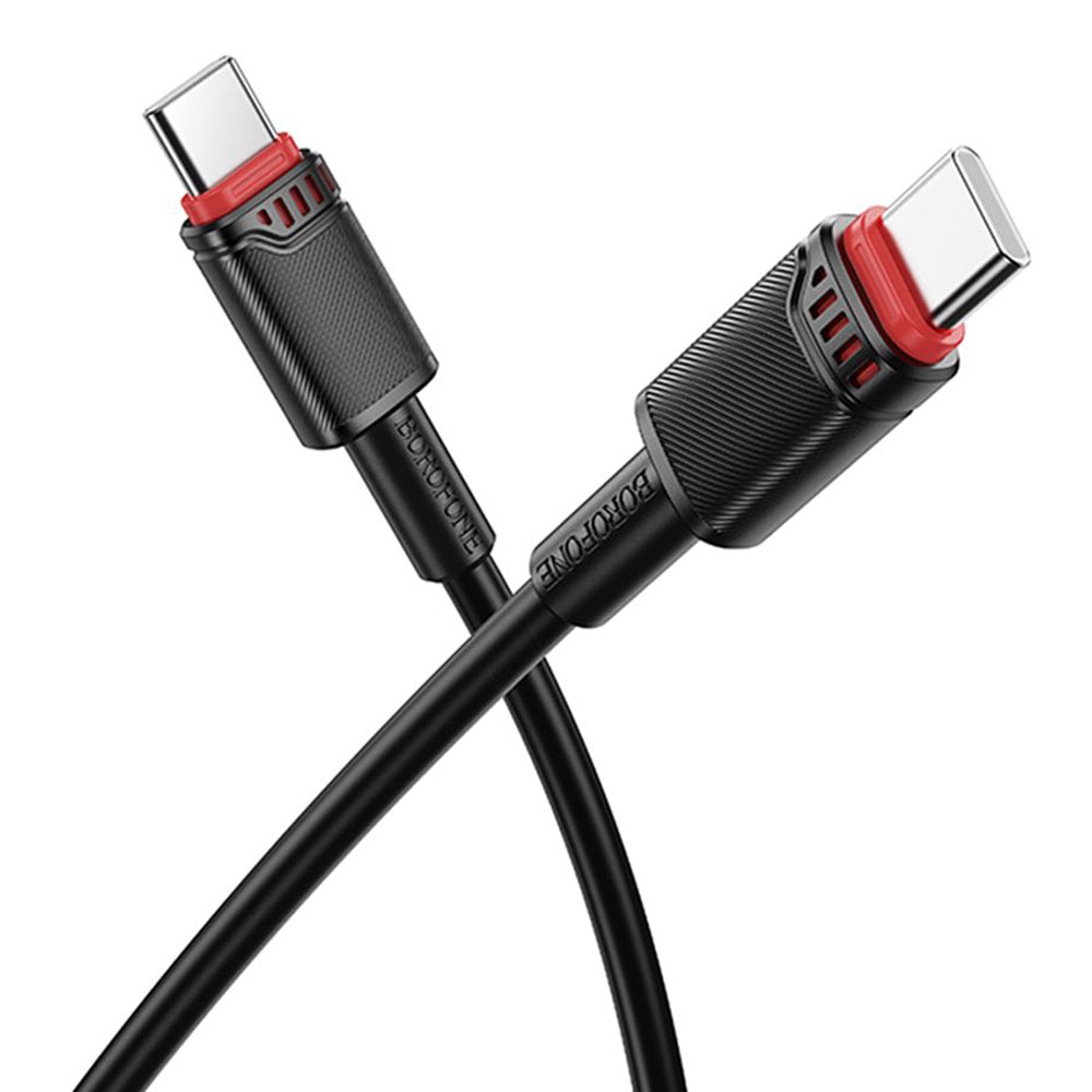 Borofone - Data Cable Beneficio Series (BX110) - Premium Line, Type-C to Type-C, High-quality, Fast Charging, 60W, 1m - 