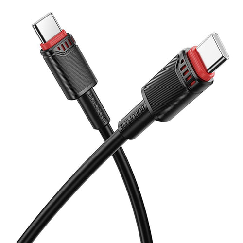 Borofone - Data Cable Beneficio Series (BX110) - Premium Line, Type-C to Type-C, High-quality, Fast Charging, 60W, 1m - 