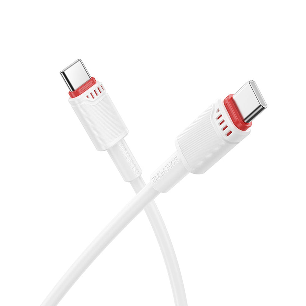 Borofone - Data Cable Beneficio Series (BX110) - Premium Line, Type-C to Type-C, High-quality, Fast Charging, 60W, 1m - 