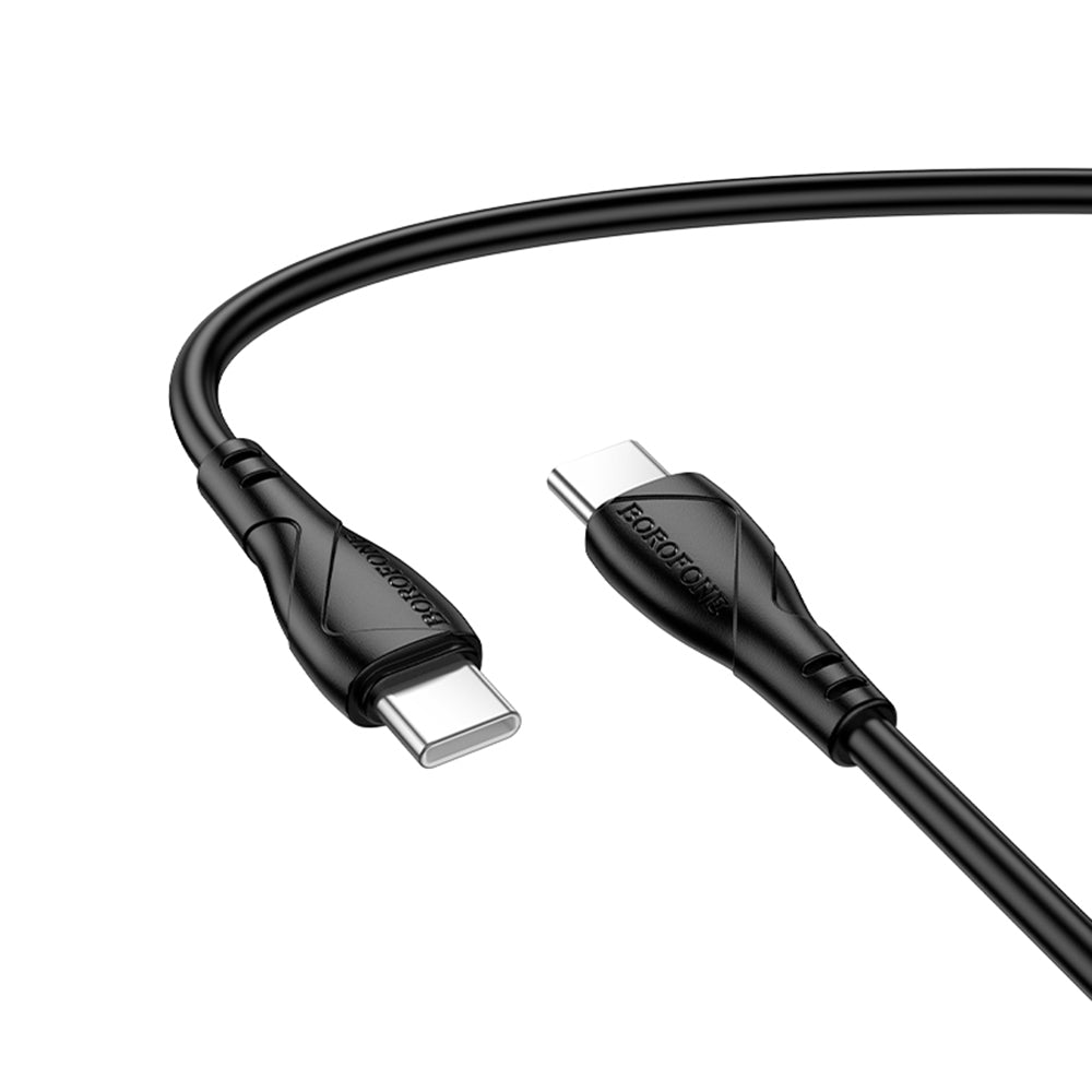 Borofone - Data Cable Energy Series (BX121) - Type-C to Type-C, PVC, 3A, PD 60W, 1m - Black