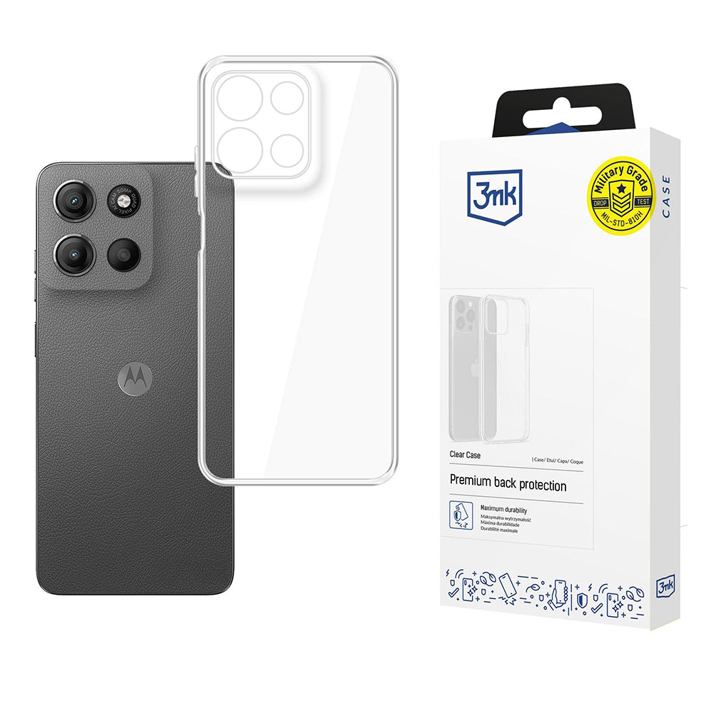 3mk - Clear Case - Motorola Moto G15 / G15 Power - Transparent