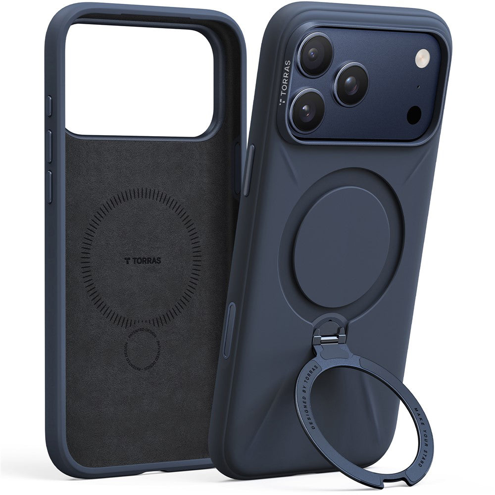 Torras - QPRO Silicone Series - iPhone 17 Pro - Navy Blue