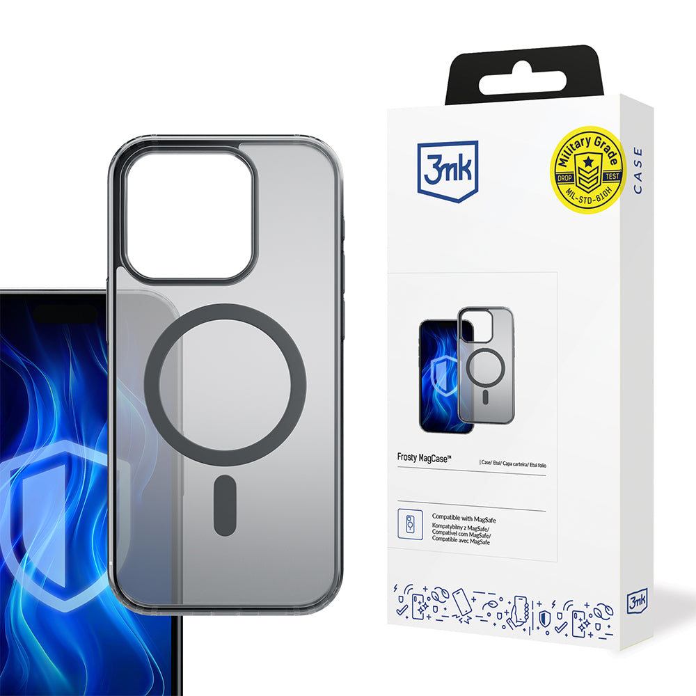 3mk - Frosty MagCase - iPhone 16 Pro Max - Black