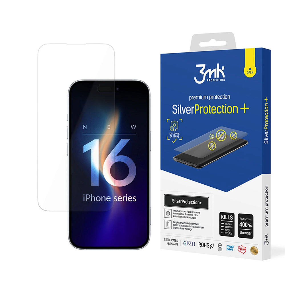 3mk - SilverProtection+ Protective Film - iPhone 16 - Clear