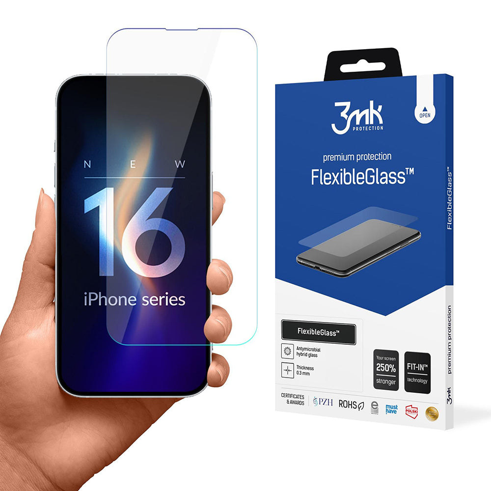 3mk - FlexibleGlass - iPhone 16 - Clear