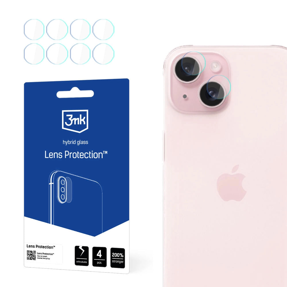 3mk - Lens Protection (4 pack) - iPhone 15 - Clear