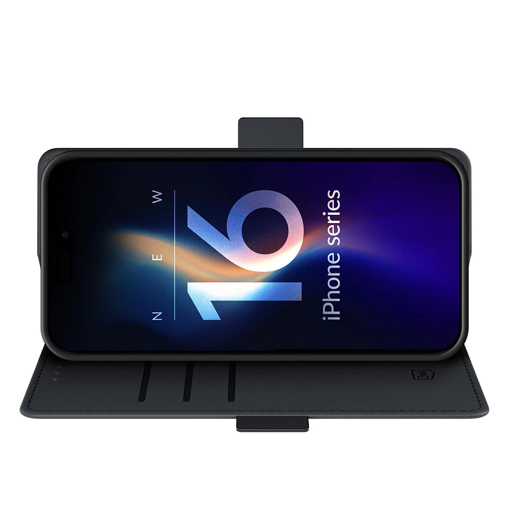 3mk - Wallet Case - iPhone 16 - Black