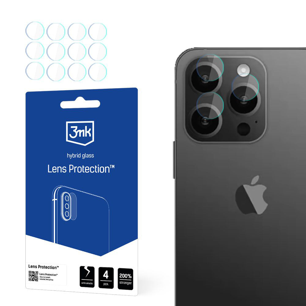 3mk - Lens Protection (4 pack) - iPhone 15 Pro Max - Clear