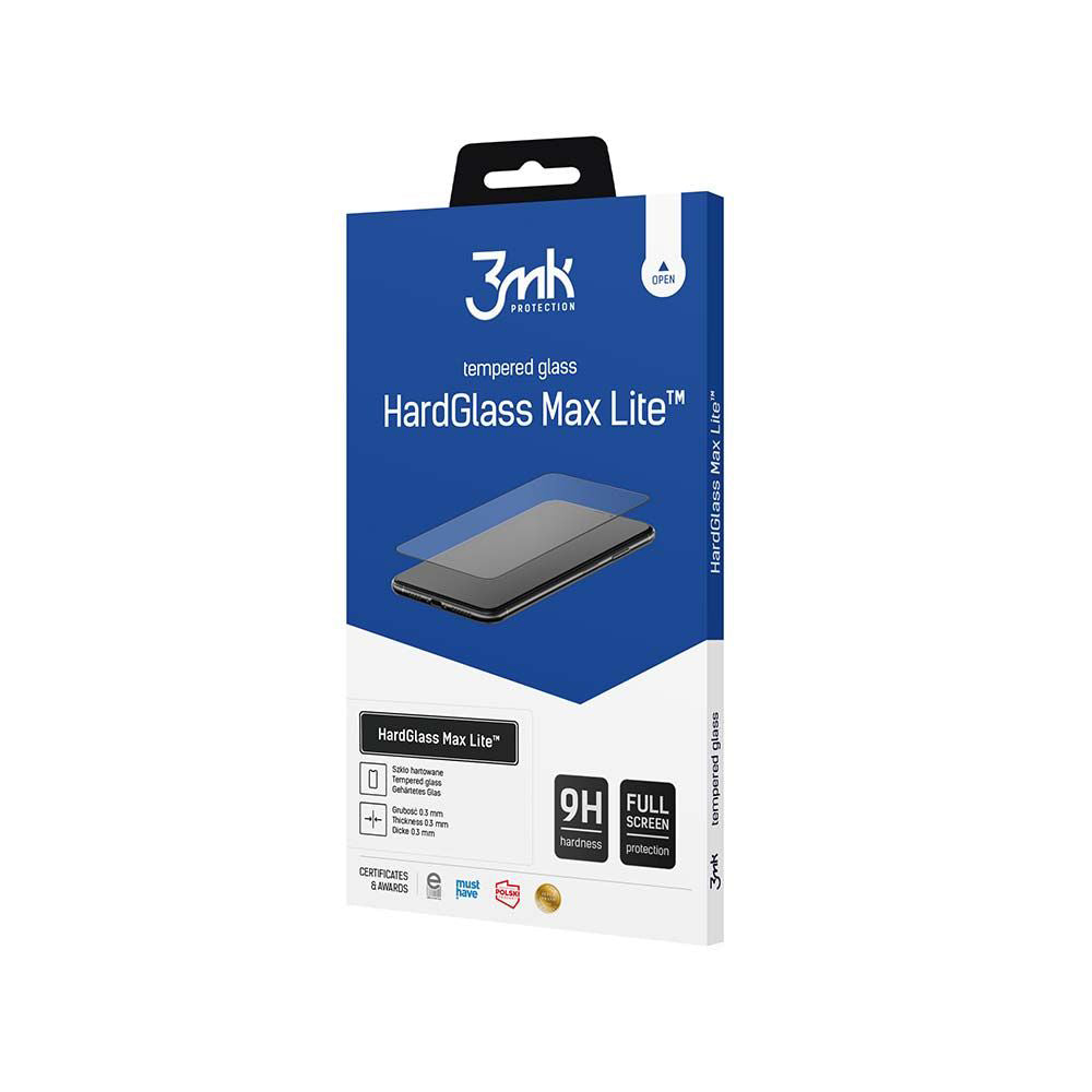 3mk - HardGlass Max Lite Screen Protector - iPhone 16 Pro Max - Black