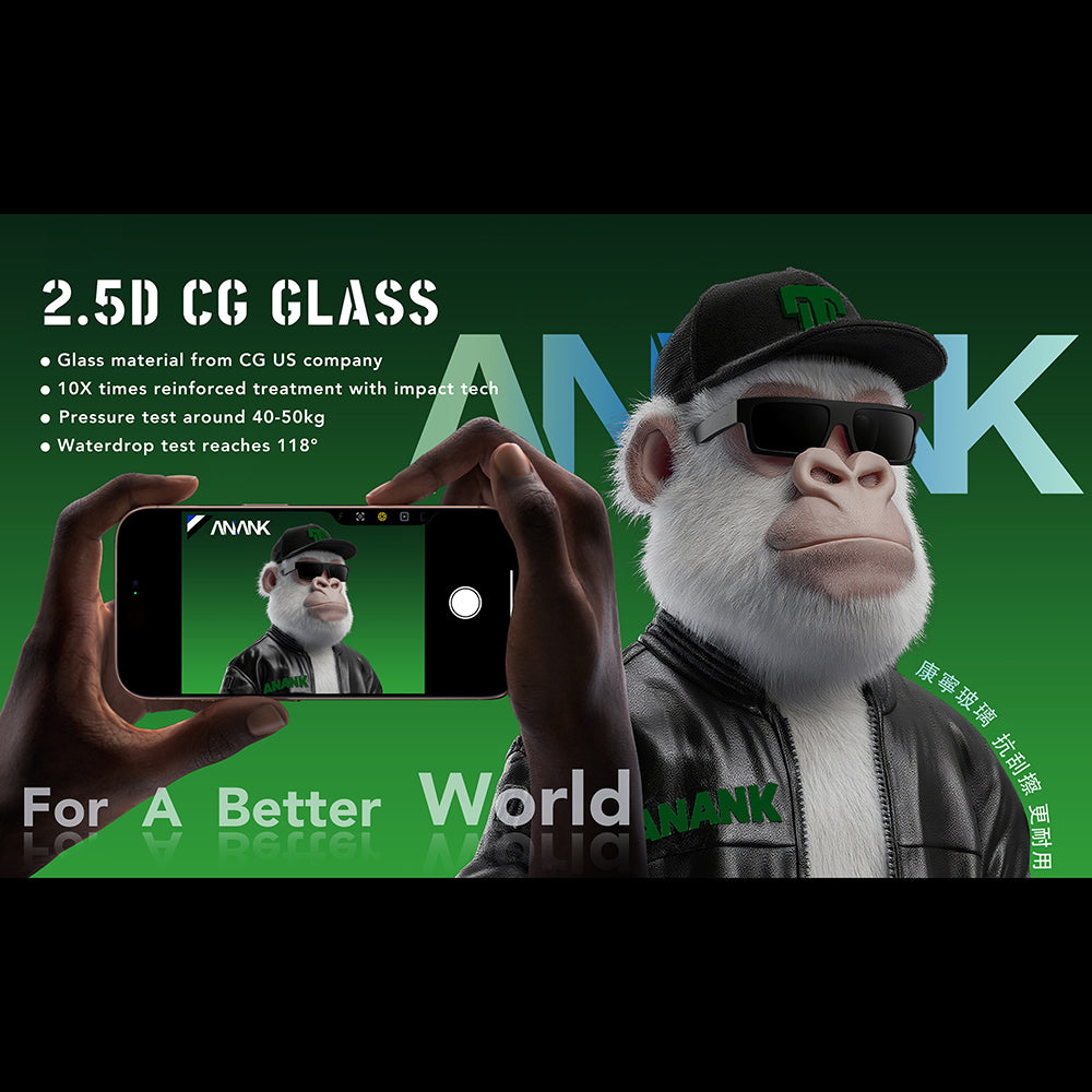 ANANK - 2.5D 10X Reinforced CG Screen Protector - iPhone 17 - Black