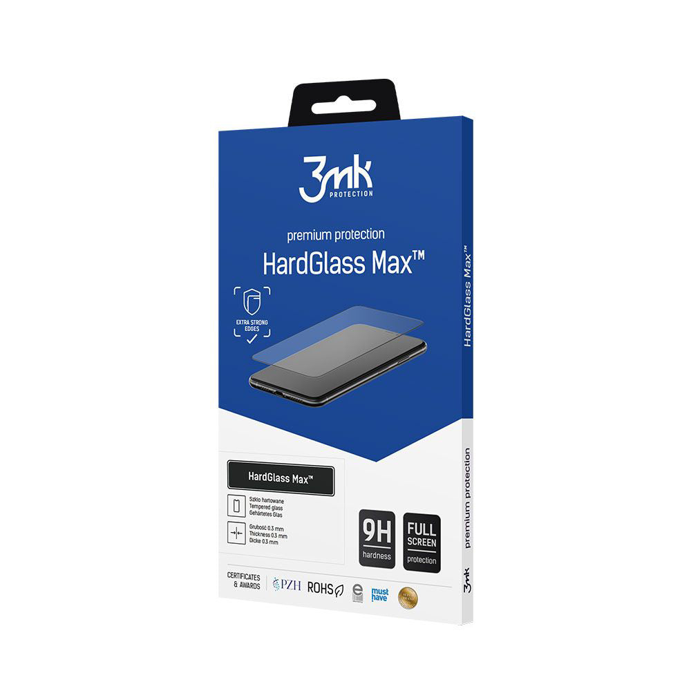 3mk - HardGlass Max Tempered Screen Protector - iPhone 16 Pro - Black