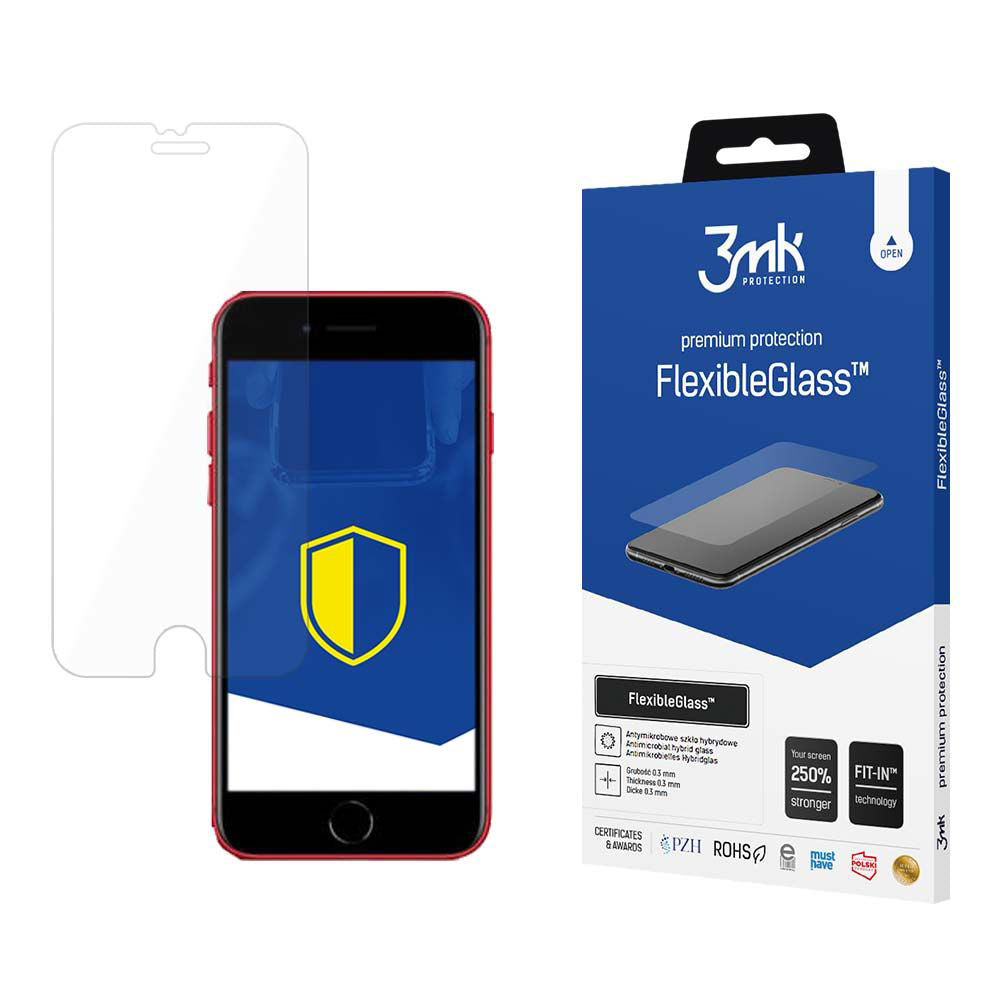 3mk - FlexibleGlass - iPhone 7 / iPhone 8 / iPhone SE 2, SE 2020 / iPhone SE 3, SE 2022 - Clear