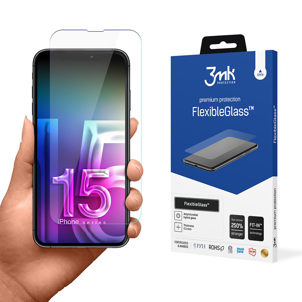 3mk - FlexibleGlass - iPhone 15 - Clear