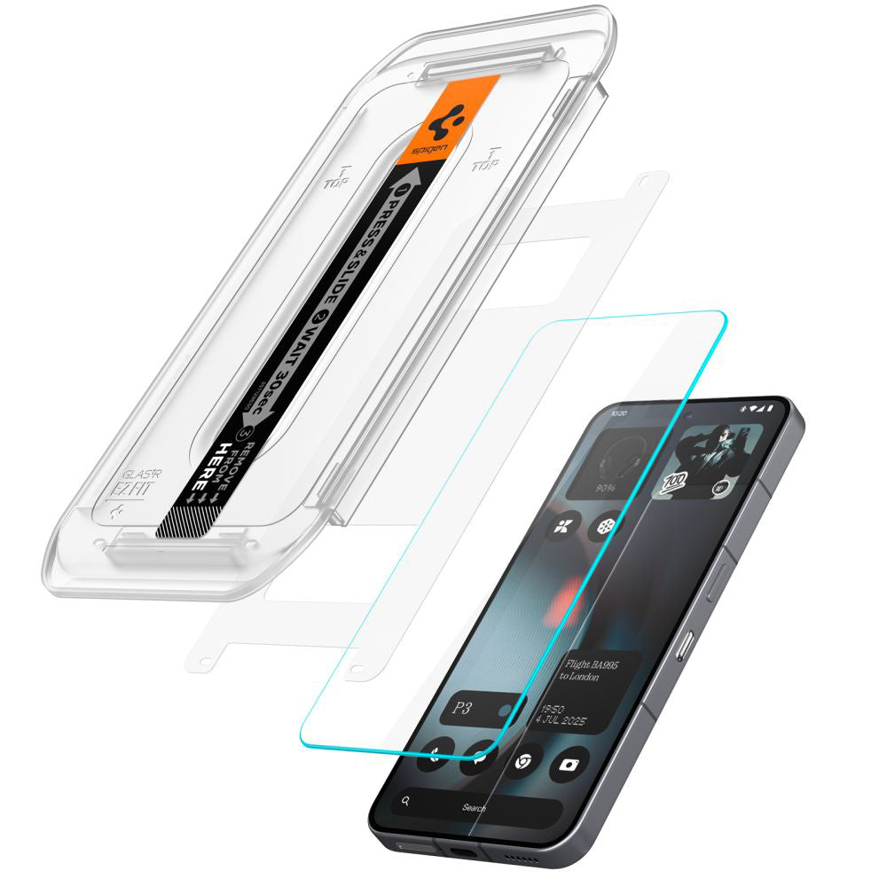 Spigen Folie de protectie Spigen (set de 2) Glas.tR EZ-FIT (AGL10165) compatibil cu Nothing Phone (3), Transparent – ima