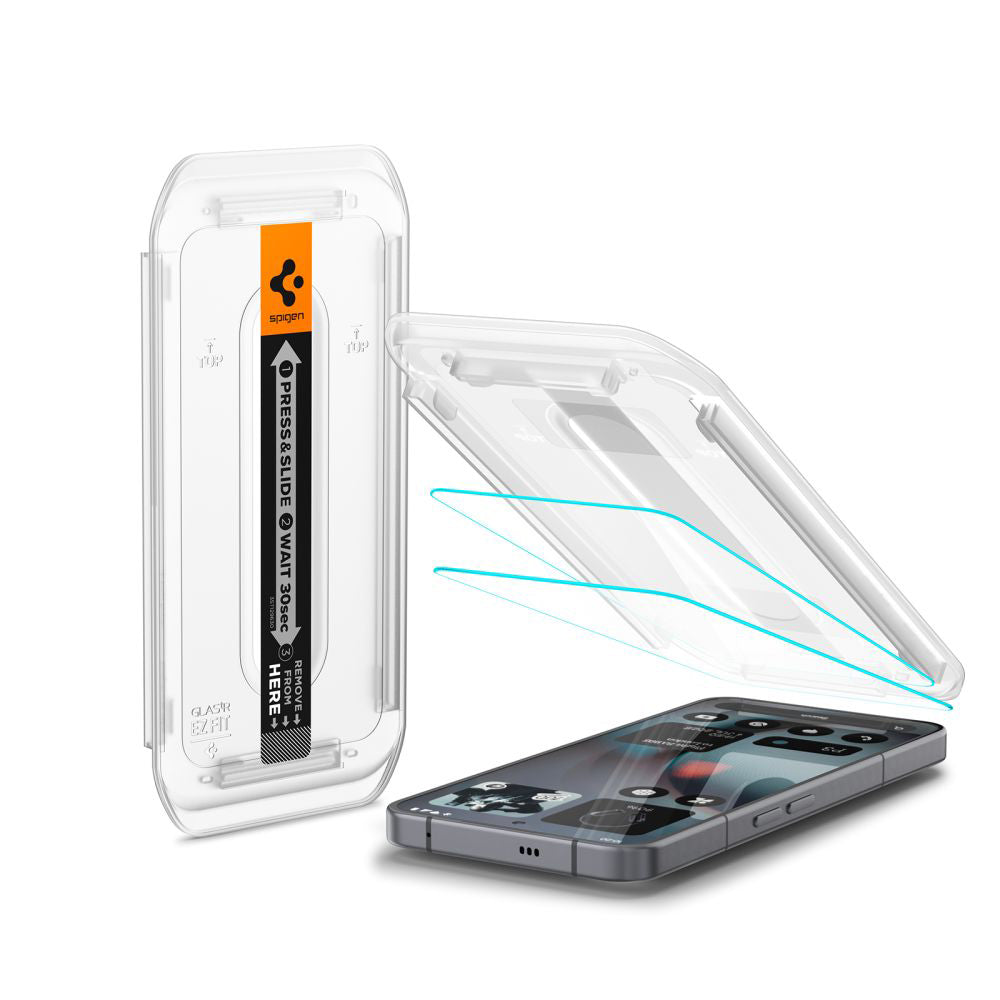 Spigen Folie de protectie Spigen (set de 2) Glas.tR EZ-FIT (AGL10165) compatibil cu Nothing Phone (3), Transparent – ima